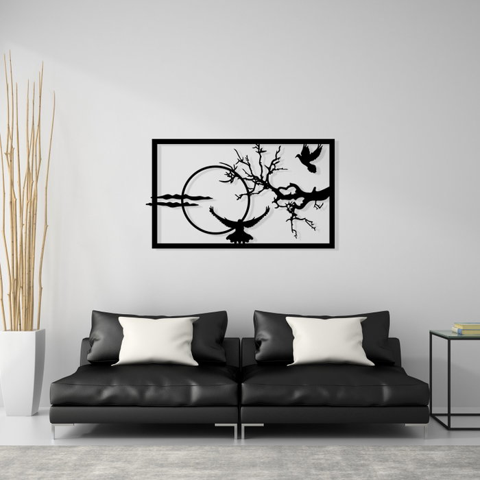 Wallity Accesorio Decorativo de Pared de Metal Negro